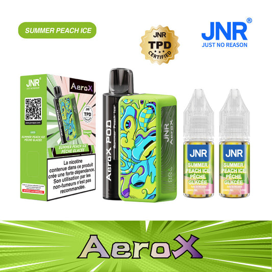 Aero X JNR 32000 – Summer Peach Ice (2x10ml – 20mg/ml)