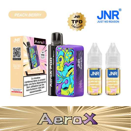Aero X JNR 32000 – Peach Berry (2x10ml – 20mg/ml)