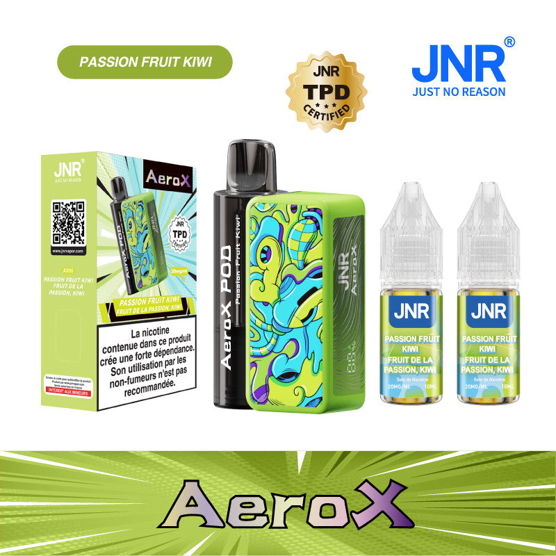 Aero X JNR 32000 – Passion Fruit Kiwi (2x10ml – 20mg/ml)