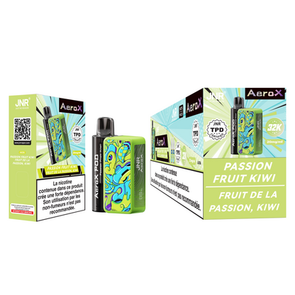 Aero X JNR 32000 – Passion Fruit Kiwi (2x10ml – 20mg/ml)