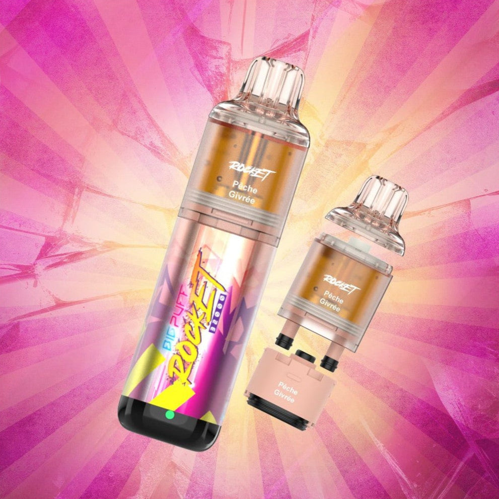 BIG PUFF ROCKET 32000 – Pêche Givrée (2x10ml – 20mg/ml)