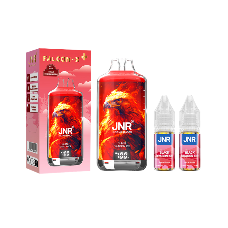 Kit Falcon X 28000 10ml (2x10ml 20mg) JNR - Black Dragon Ice