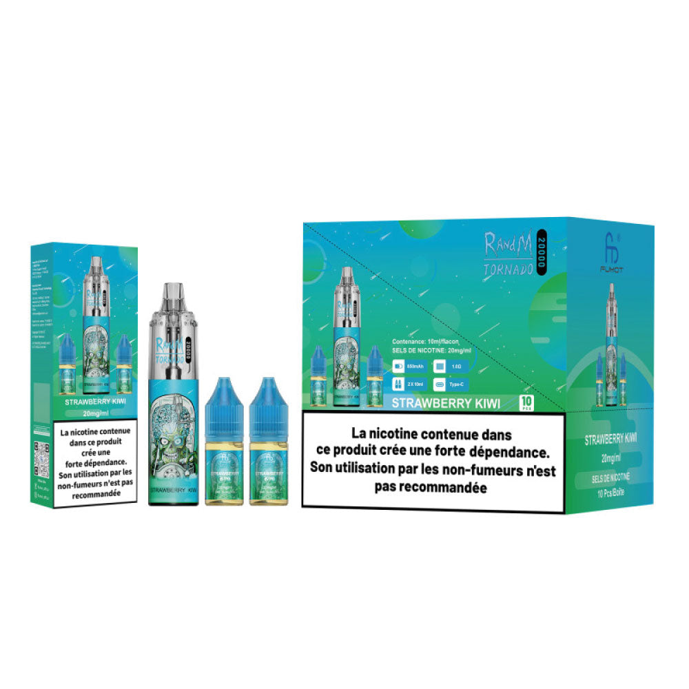 RANDM FUMOT – Tornado 20000 Strawberry Kiwi  (2x10ml – 20mg/ml)